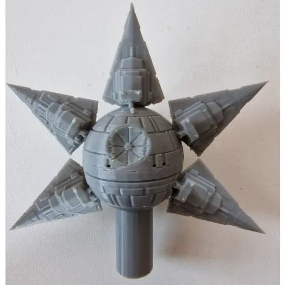 Estrela de Natal Inspirada em Star Wars – Impressão 3D (Topo de Árvore)