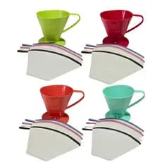 Suporte Melitta Original N 103 P/ Filtro de Café + 4 Coadores Tecido Pano Ecológico 100% Algodão