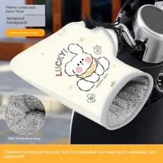 Luvas para veículos elétricos inverno quente engrossado à prova d'água bateria carro motocicleta guiador capa pára-brisa