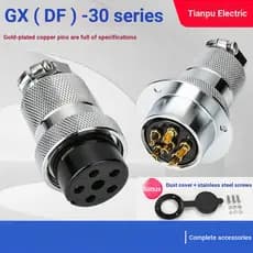 Flange GX30 tomada de aviação DF macho fêmea bunda cabeça de aviação cabo de alimentação conector eletrônico Industrial