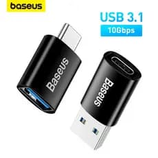 Baseus Adaptador USB 3.1 OTG Tipo C Para Macbook pro Air Samsung S10 S9