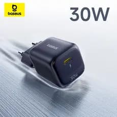 Carregador Rápido Baseus Cube Pro Mini 30W Para iPhone 15 Pro Max