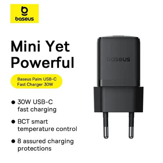 Carregador Rápido Baseus 30w Super Mini Usb C