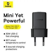 Carregador Rápido Baseus 30w Super Mini Usb C