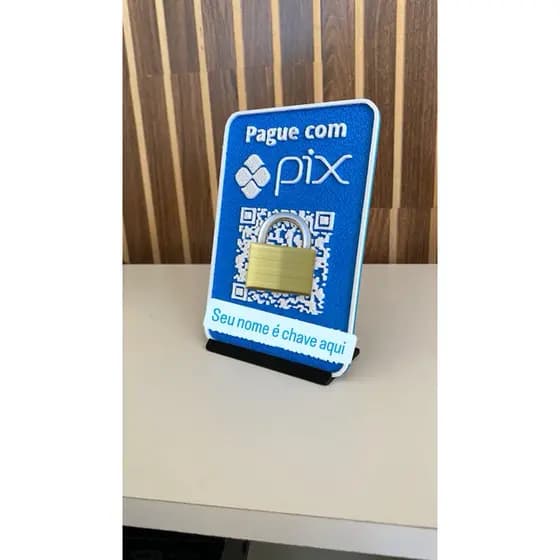 Placa Pix Personalizada 3D