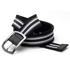 Cintos Masculino Fita Dupla Face Gorgurao Preto Tecido Algodão Esporte Casual