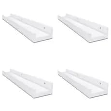 Kit 4 Prateleiras calhas decorativa 60 cm Decoração Sala, quarto, etc.
