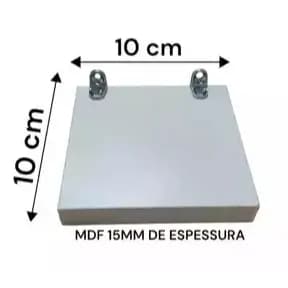 Prateleira Decorativa em MDF 10 x 10 cm cor Branca