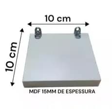 Prateleira Decorativa em MDF 10 x 10 cm cor Branca