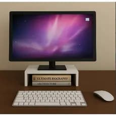 Base Para Monitor E Tela Mdf Branco 50x20x10 Branco