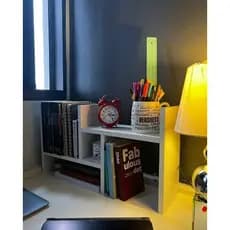 Nicho Organizador Ajustável Mdf De Mesa Decoração Livros Quarto Escritório