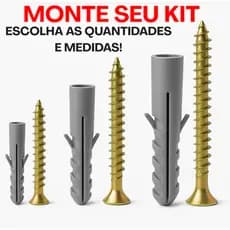 KIT PARAFUSO + BUCHAS 6MM - DIVERSAS APLICAÇÕES