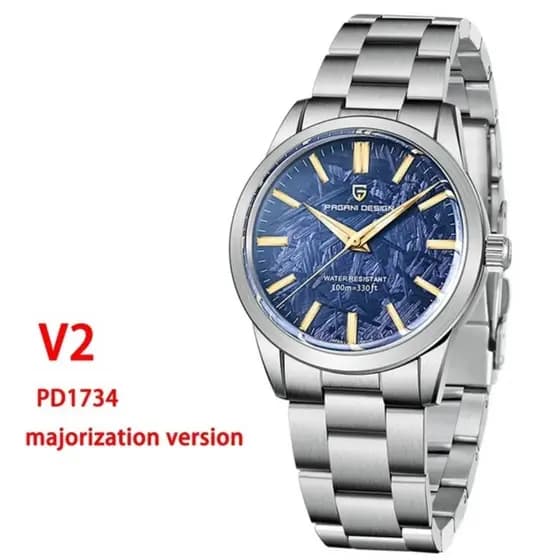 Pagani Design PD-1734 Relógio To em Aço inox Vidro Safira Máquinario Seiko VH31