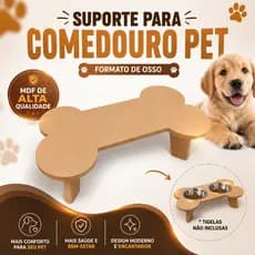 Mesinha Osso Suporte Para Tigela De Pets