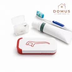 Porta Fio Dental Compacto | estojo, limpador de língua.| Organizador para higiene pessoal. para viagem  – Impressão 3D
