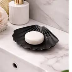 Saboneteira Decorativa em Formato de Concha – Porta Sabonete para Banheiro e Lavabo