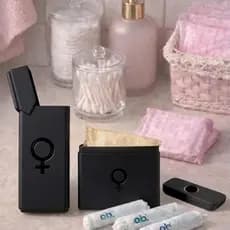 Kit Higiene Discreto Feminino-Organizador para o.b e porta Absorvente Convencional com Estojo Portátil Elegante
