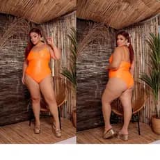 Body Maiô Plus Size Feminino Alcinha/Frente Unica/Regata