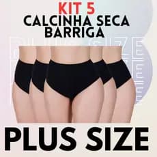 KIT 5 Calcinhas- Cintura Alta Seca Barriga Tamanhos do P ao G4
