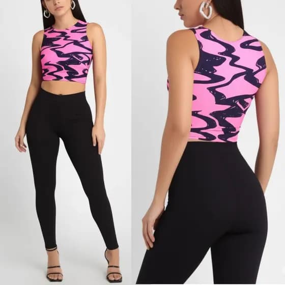 Top Cropped Sutiã Fitness Feminino com Sustentação Suplex Respirável  Proteção UV  Tamanhos P ao GG