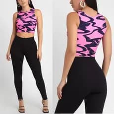 Top Cropped Sutiã Fitness Feminino com Sustentação Suplex Respirável  Proteção UV  Tamanhos P ao GG