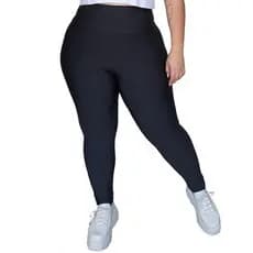 Calça Legging Feminina Plus Size G1 G2 G3 Cós Cintura Bem Alta Suplex Poliéster