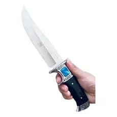 Faca de Caça e Churrasco Luxo Inox Full Tang