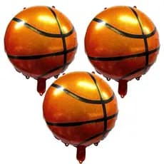 Kit 10 Balão Metalizado Bola Basquete 45cm Festas Decoração Enfeite Basketball
