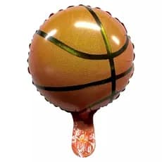Kit 25 Balão Metalizado Mini Bola de Basquete 22cm - Festas Decoração