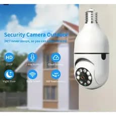 2 UNIDADES - Câmeras Lâmpadas de Segurança Vigilância IP Wi-Fi 360° Visão Noturna FullHD Bivolt