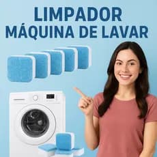 Conjunto de 10 Pastilhas Antibacterianas para Higienização de Máquina de Lavar Roupas