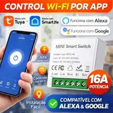 Interruptor Inteligente WiFi 16A Tuya Smart Life Alexa Google Bivolt