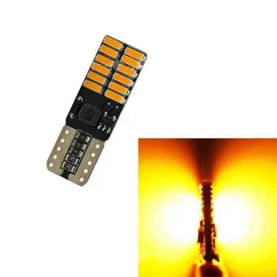 Par Lampada Pingo T10 24 Leds Laranja