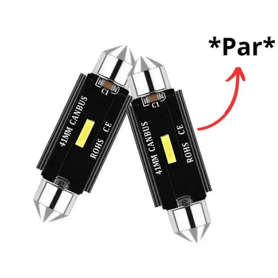 Kit 2 Lampada Torpedo  Leds Super Forte Efeito Xenon Canbus 31/36/39/41mm*
