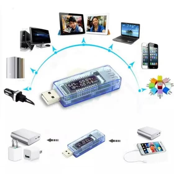 Medidor Usb Voltímetro Amperímetro Teste Carregador Consumo kws-V20