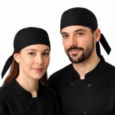 Bandana Touca Unissex Ajustável Tecido Oxford com Tela Lateral Profissional Cozinha Barman Pizzaria Garçom