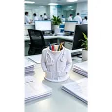Organizador de Canetas Jaleco Médico 3D | Acessório Prático e Decorativo para Profissionais da Saúde