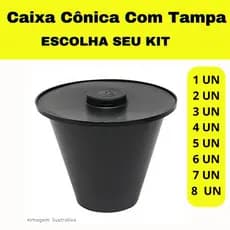 Caixa de Inspeção Aterramento Cônica Com Tampa PVC