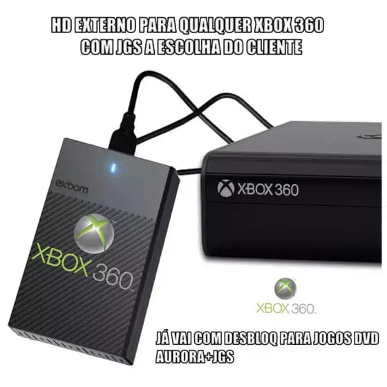 HD ou pendrive para Xbox 360 BLOQUEADO,/RGH/JTAG/EXPLOIT/LT/LT2.0/LTU