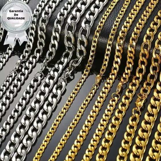 corrente Cordão Masculino grumet- Aço Inox varios tamanhos Resistente à Oxidação vc