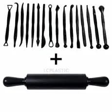 Kit Estecas 16 Ferramentas + Rolo 23cm