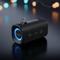Caixa De Som Bluetooth Portátil Basike Super Potente Festa Preto 127/220v 20W TWS com Iluminação RGB