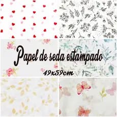 Papel de seda estampado 49x59cm PROMOÇÃO