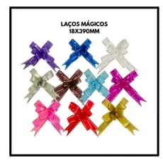 Laços Mágicos 18x390mm Laço Pronto para Embalagem
