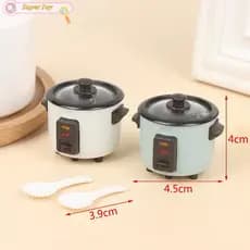 SUPERTOY 1 : 12 Panela De Arroz Para Casa De Bonecas Com Colher Utensílios De Cozinha Modelo Quente