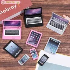 SUPERTOY 3 Pçs/set 1/6 Escala Casa De Bonecas Em Miniatura Celular Tabletputer Para Quente