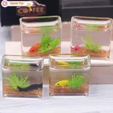 SUPERTOY 1 Peça 1 : 12 Casa De Bonecas Em Miniatura Tanque De Peixes Simulação Aquário Decoração De Brinquedo Acessórios