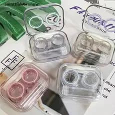 JTN Caixa De Lentes De Contato Cosméticas , Transparente , Visível , Estilo Frio , Simples , Portátil , Com Pinça , Uso