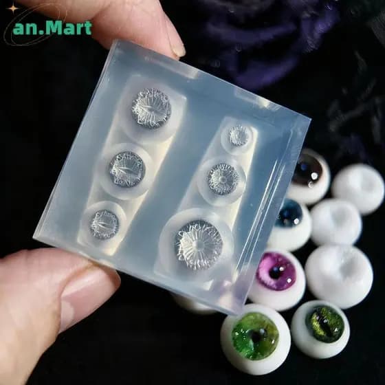 JTN 3D Molde De Unhas Flor De Gelo Pão Medusa Raposa Globo Ocular Carimbo Stencils UV Gel Polonês Arte Ferramenta De Esc