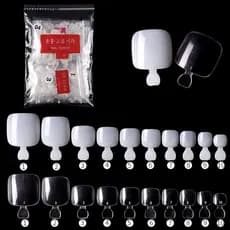 RGN 500 Unidades De Pontas De Unhas Artificiais Falsas , Pés Franceses , Manicure NW